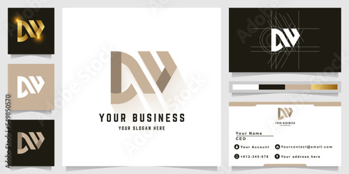 Letter DW or DN monogram logo