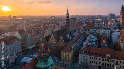 Wroclawski Rynek Zachod Slonca