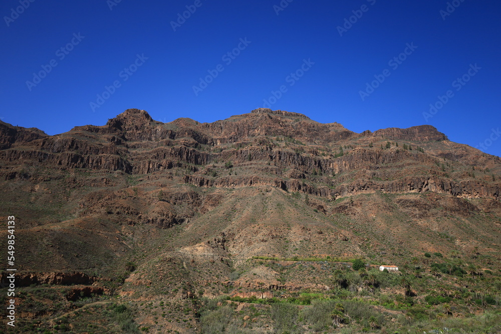 View on a mountain in the Pilancones Natural Park of Gran Canaria