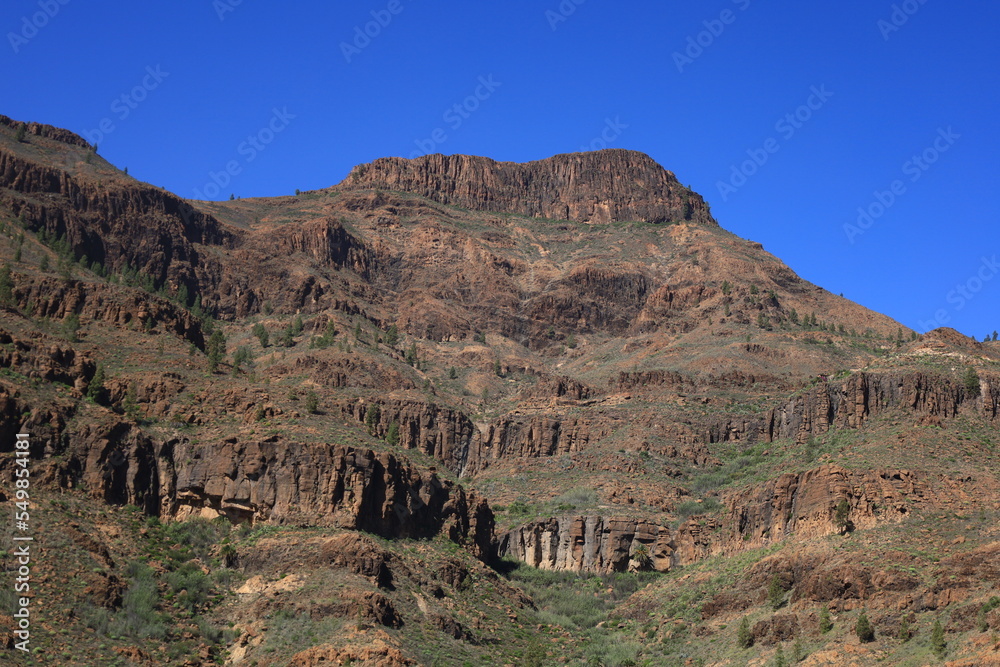 Fototapeta premium View on a mountain in the Pilancones Natural Park of Gran Canaria