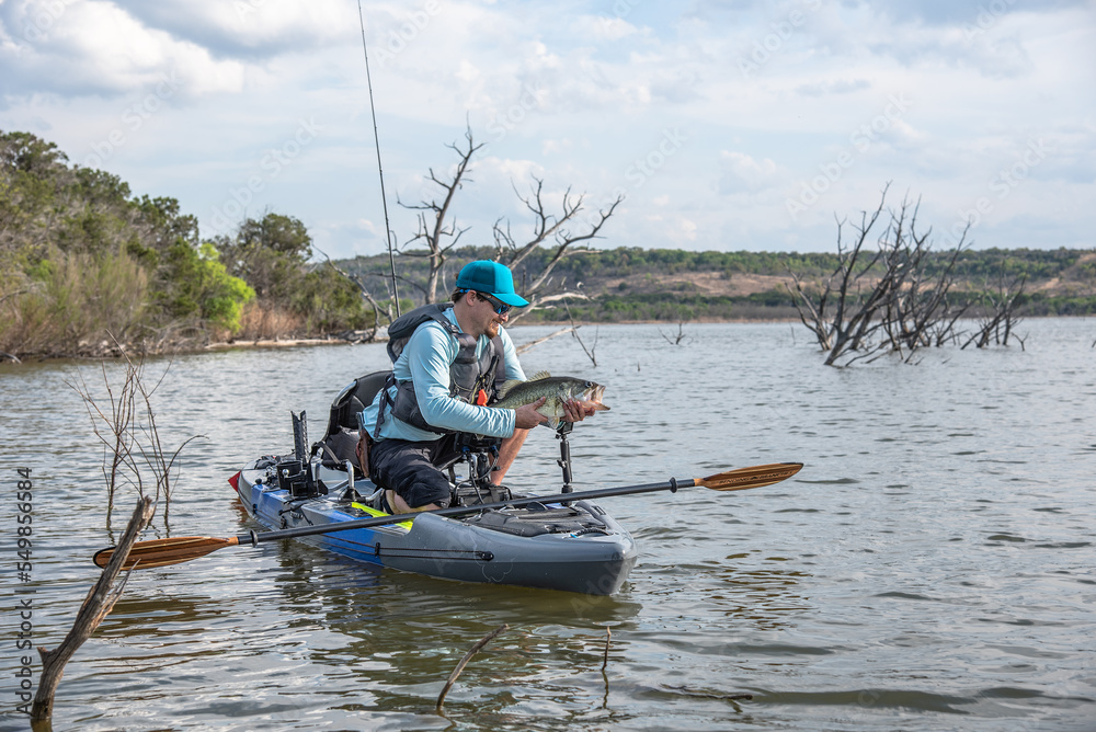 Catch and release largemouth bass in Texas Lake Catch and release largemouth bass in Texas Lake