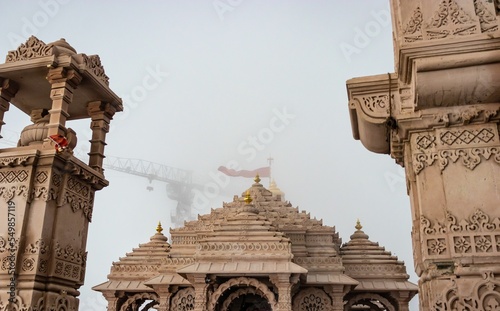 Gujarat temple in Pavagadh with beautiful architecture and a dome photo