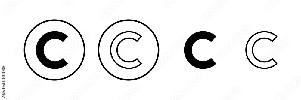 Copyright icon vector illustration. copyright sign and symbol Copyright icon vector illustration. copyright sign and symbol