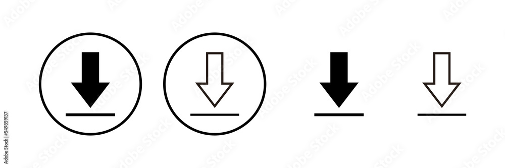Download icon vector illustration. Download sign and symbol Download icon vector illustration. Download sign and symbol