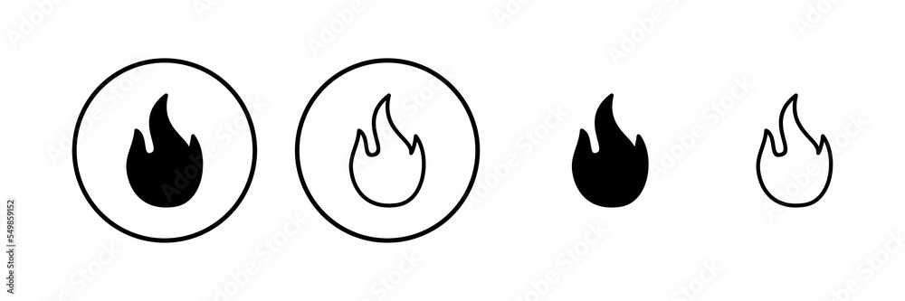 Fire icon vector illustration. fire sign and symbol Fire icon vector illustration. fire sign and symbol