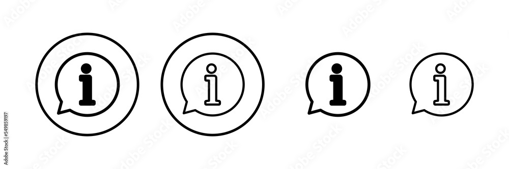 Info sign icon vector illustration. about us sign and symbol. Faq icon Info sign icon vector illustration. about us sign and symbol. Faq icon