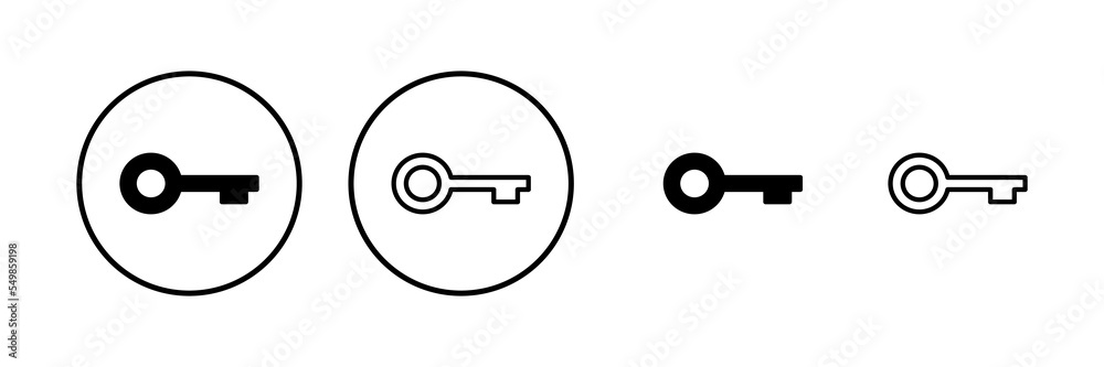 Key icon vector illustration. Key sign and symbol. Key icon vector illustration. Key sign and symbol.