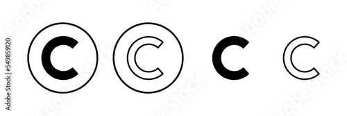 Copyright icon vector illustration. copyright sign and symbol