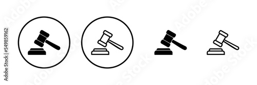 Gavel icon vector illustration. judge gavel sign and symbol. law icon. auction hammer