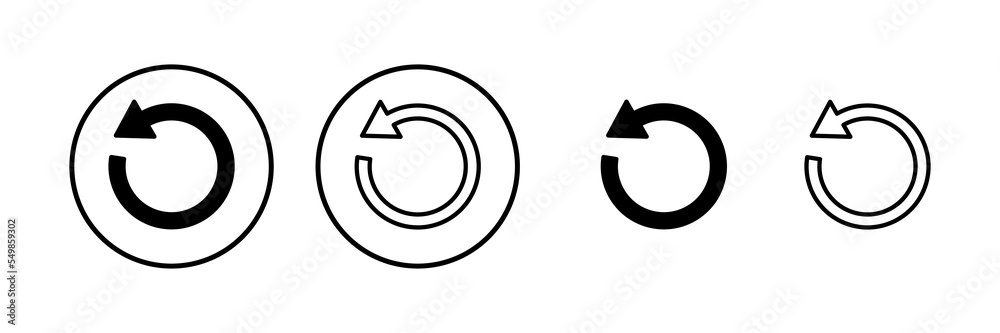 Refresh icon vector illustration. Reload sign and symbol. Update icon. Refresh icon vector illustration. Reload sign and symbol. Update icon.