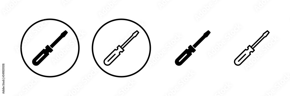 Screwdriver icon vector illustration. tools sign and symbol Screwdriver icon vector illustration. tools sign and symbol