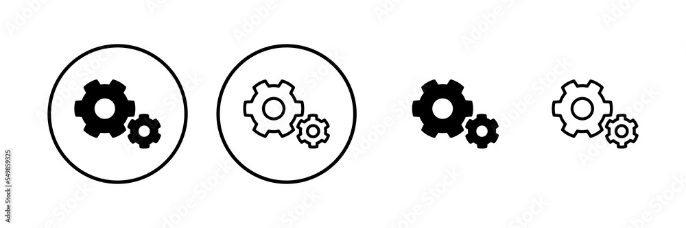 setting Icon vector illustration. Cog settings sign and symbol. Gear Sign setting Icon vector illustration. Cog settings sign and symbol. Gear Sign