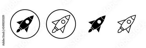 Fotobehang Rocket icon vector illustration