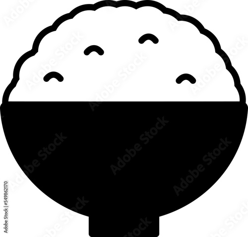 白米のシンプルでかわいいピクトグラム