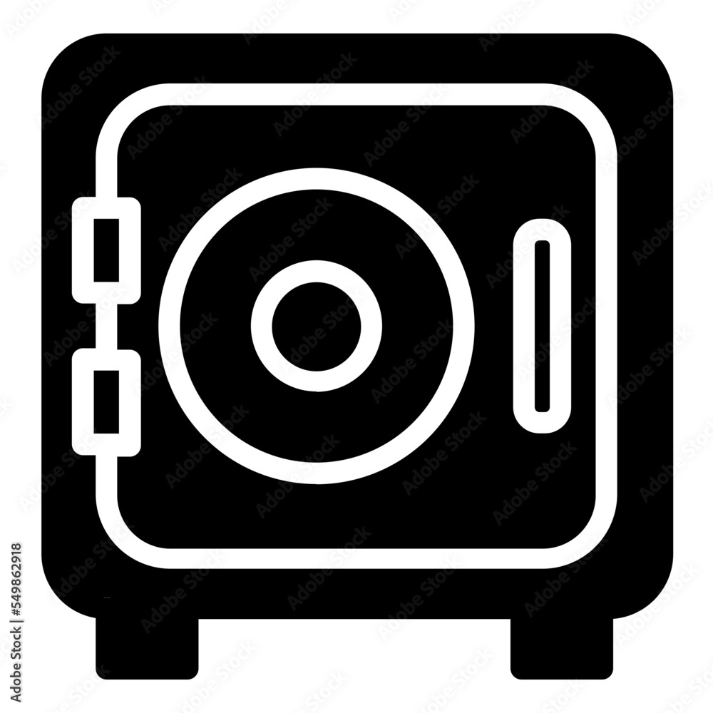 room safe glyph icon