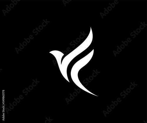 f flying  bird logo