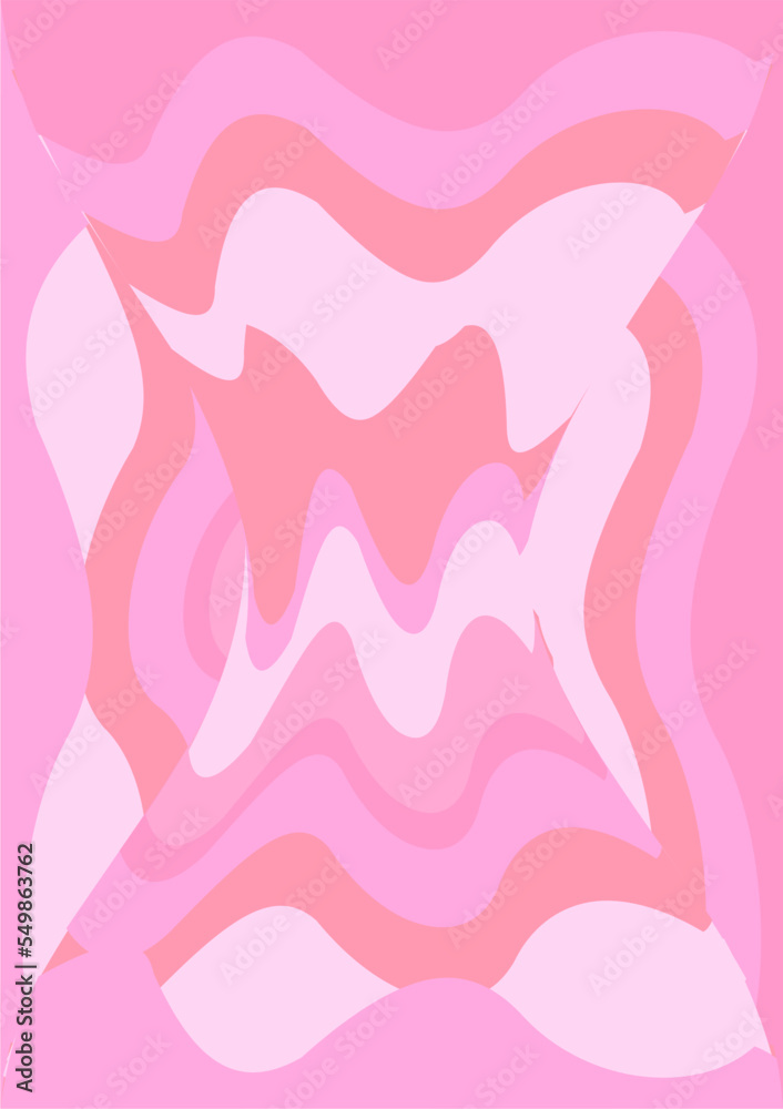 The background image is in pink tones, using shapes to arrange. Composition with gradation used for graphics