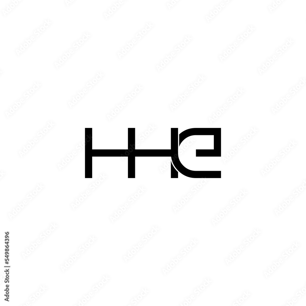 Obraz premium hhe letter initial monogram logo design