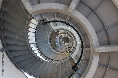 spiral staircase in the building