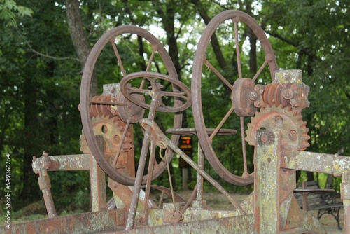 rusty antique tractor