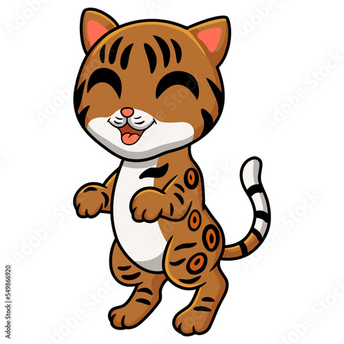 Fototapeta Naklejka Na Ścianę i Meble -  Cute bengal cat cartoon standing