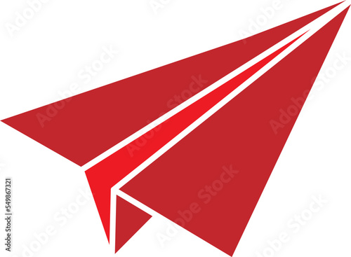 paper plane icon, full color on white background..eps