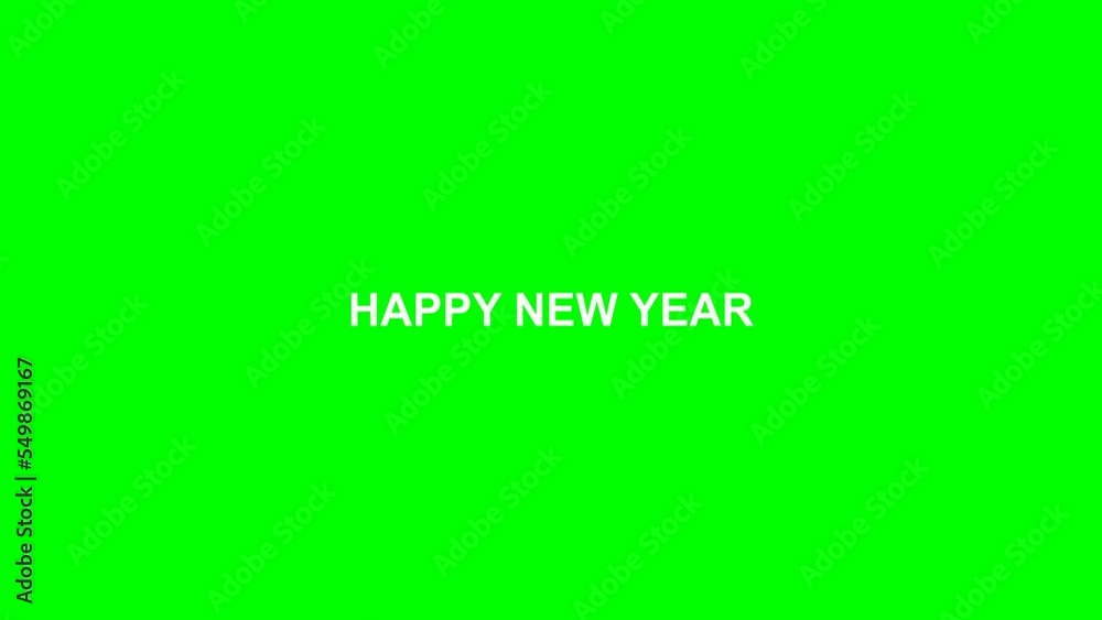 Happy New Year 2023 animated, Green Screen Motion. Great for ...