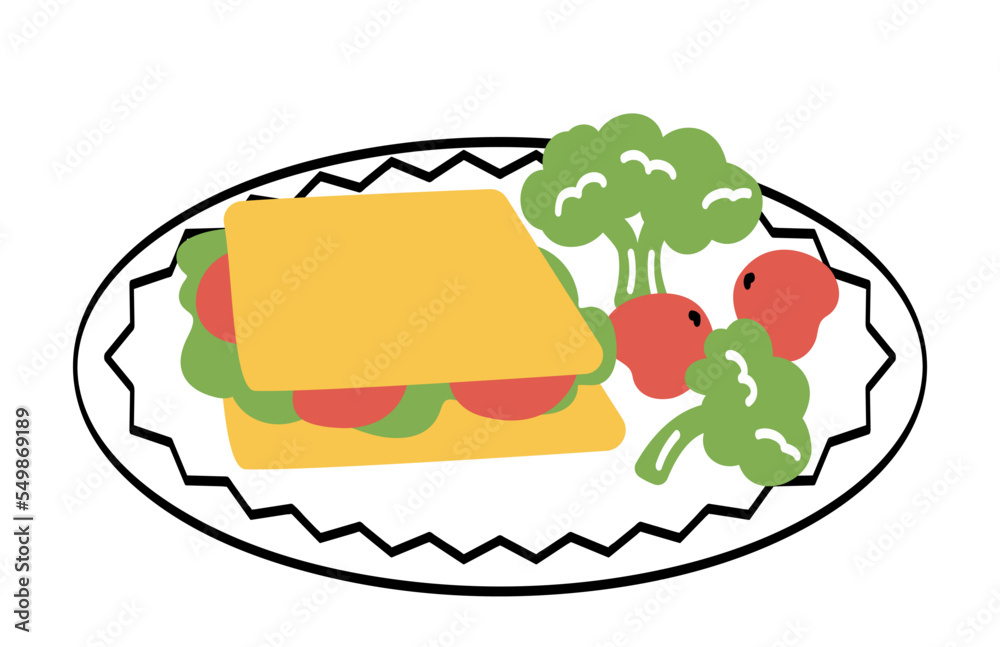 Salad with toast Salad with toast