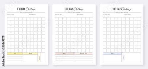 100 Day Challenge Tracker Template. 100 Day Habit Tracker Template. Printable Challenge Tracker. Daily Habit Tracker & Planner. Daily Challenge Tracker. 30 Day Challenge Tracker. Planner Bundle & Set.