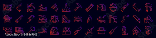Carpentry nolan icons collection vector illustration design
