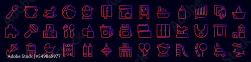 Kindergarden nolan icons collection vector illustration design