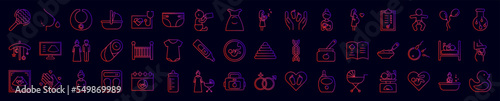 Maternity nolan icons collection vector illustration design