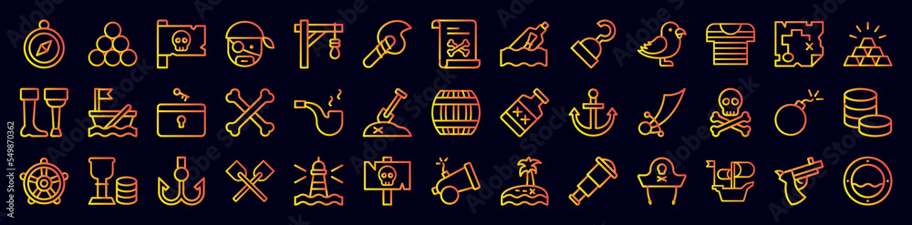 Pirate nolan icons collection vector illustration design Pirate nolan icons collection vector illustration design