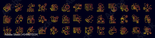 Managment nolan icons collection vector illustration design