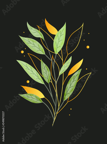 Golden branch icon