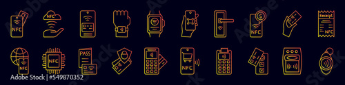 Nfc nolan icons collection vector illustration design