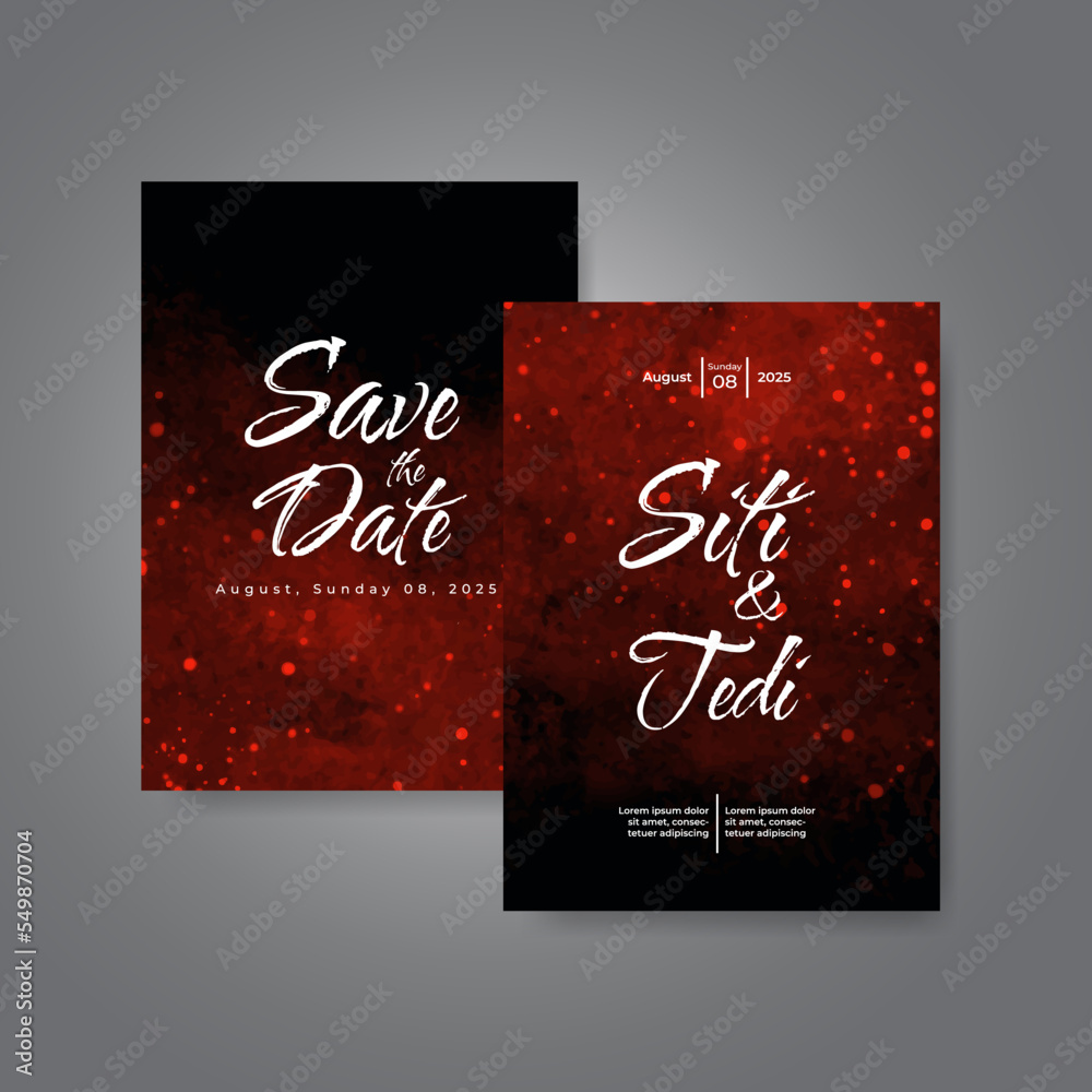 Wedding invitation with abstract watercolor background Wedding invitation with abstract watercolor background