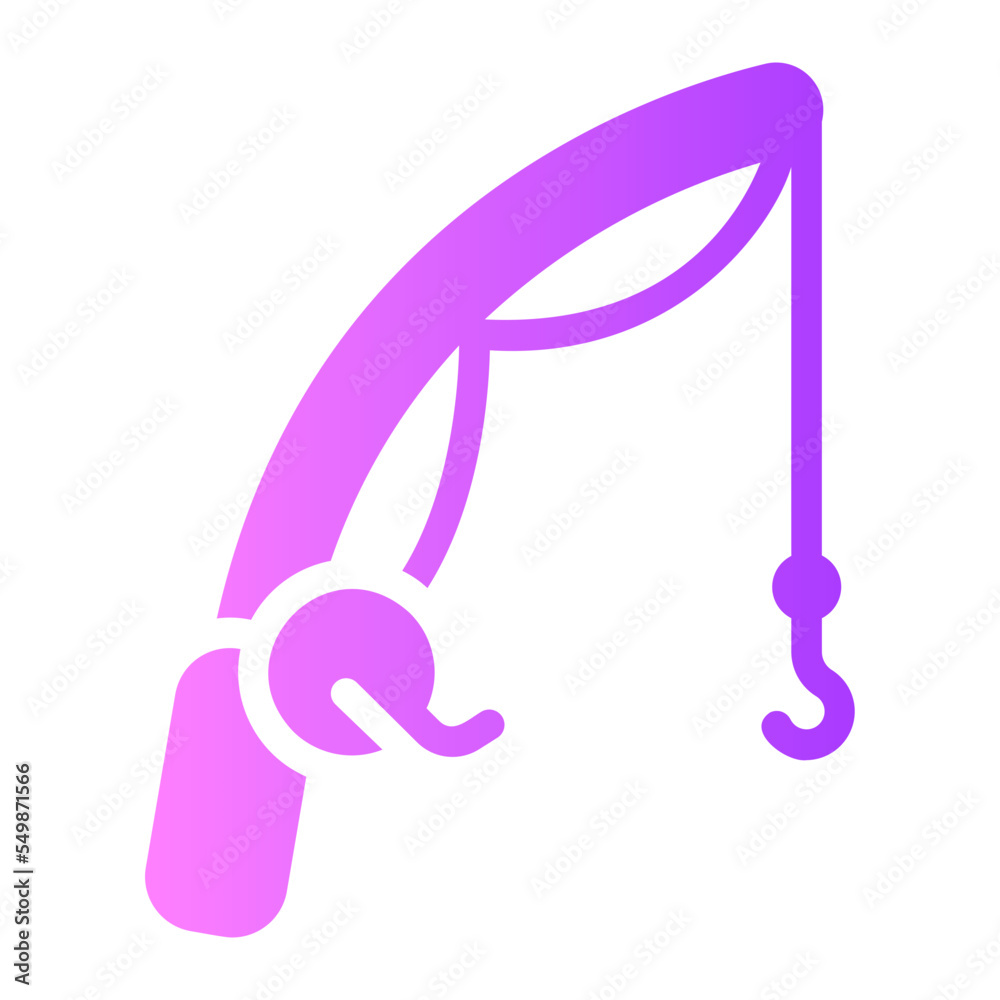 fishing line gradient icon fishing line gradient icon