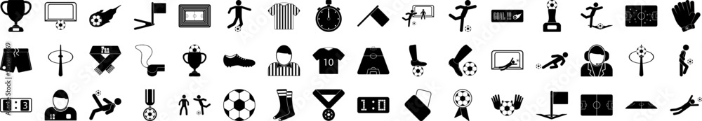 Football icons collection vector illustration design Football icons collection vector illustration design