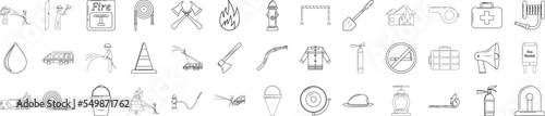 Fireman icons collection vector illustration design
