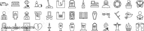 Funeral icons collection vector illustration design
