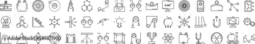 Physics icons collection vector illustration design
