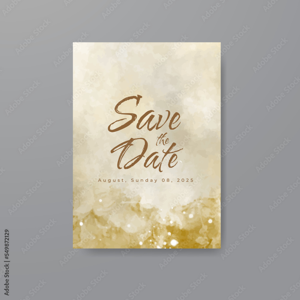 Wedding invitation with abstract watercolor background Wedding invitation with abstract watercolor background
