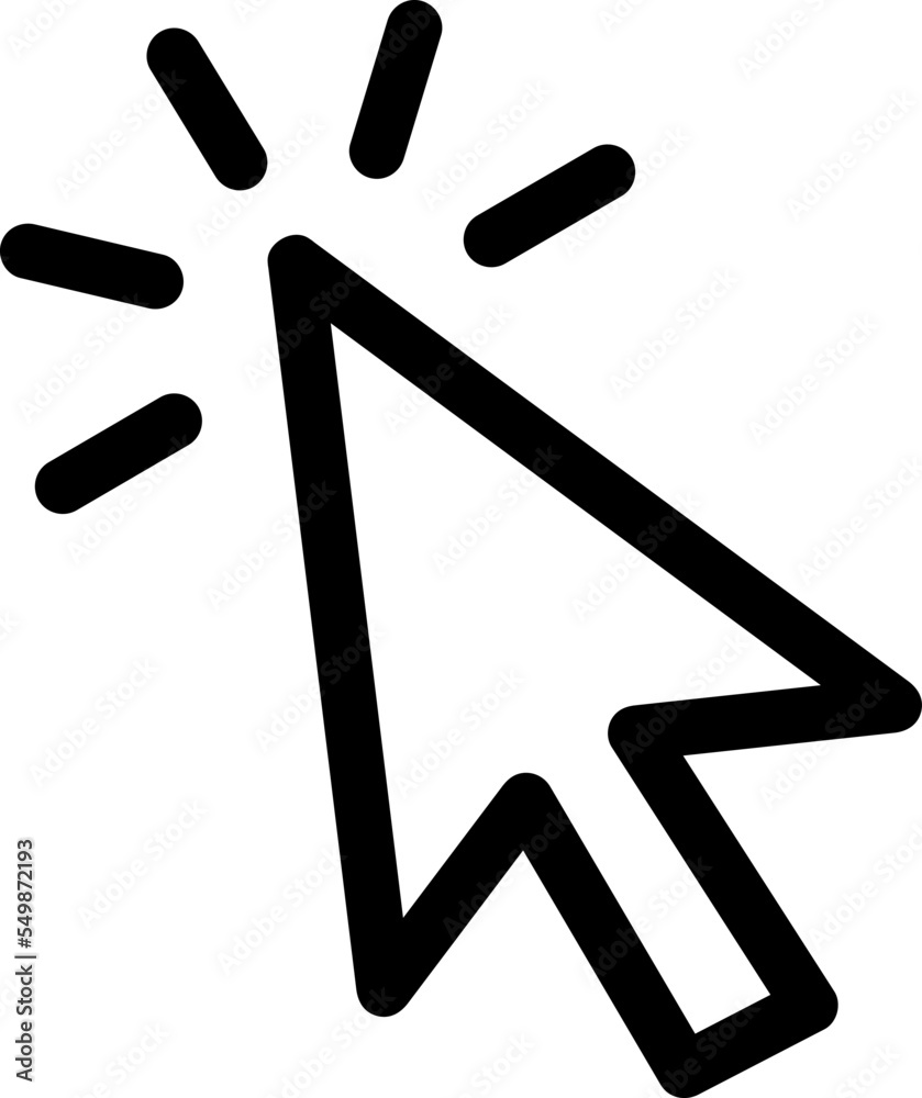 Cursor click icon, cursur click sign vector on white background..eps Cursor click icon, cursur click sign vector on white background..eps