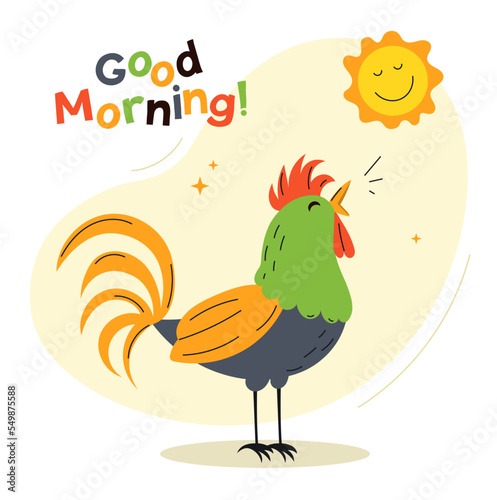 Rooster wish good morning