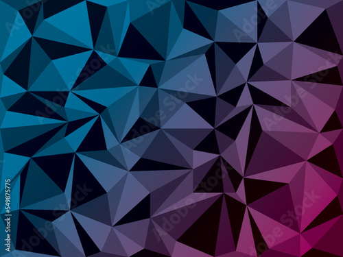 Blue-Pink Geometric Triangle Shape Background  Vector File