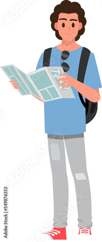 Happy group of teen and Family traveler
.Vector illustration cartoon character.
