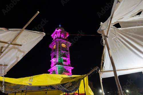 Famous Sardar Market and Ghanta ghar Clock tower in Jodhpur, Rajasthan, India