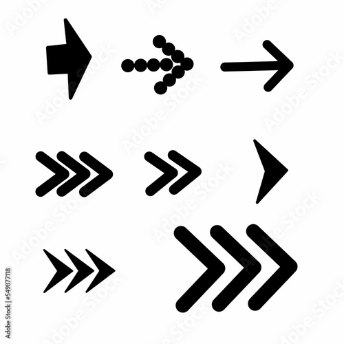 Arrows big black set icons. Arrow icon. Arrow vector collection. Arrow. Cursor. Modern simple arrows. Vector illustration