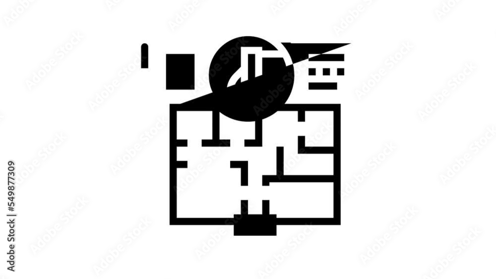 plumbing plan interior design glyph icon animation plumbing plan interior design glyph icon animation